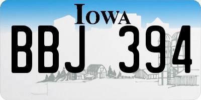IA license plate BBJ394