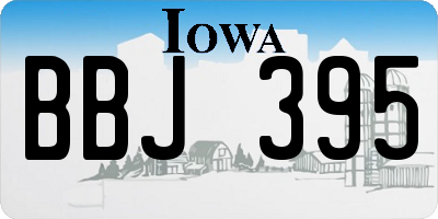 IA license plate BBJ395