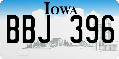 IA license plate BBJ396