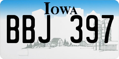 IA license plate BBJ397