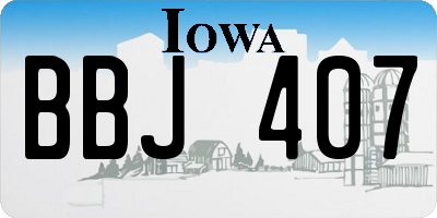 IA license plate BBJ407