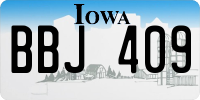IA license plate BBJ409