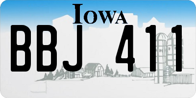 IA license plate BBJ411