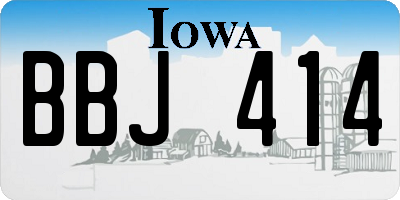 IA license plate BBJ414