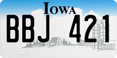 IA license plate BBJ421
