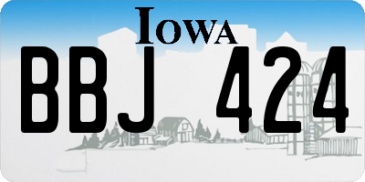 IA license plate BBJ424