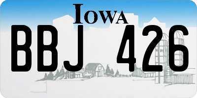 IA license plate BBJ426