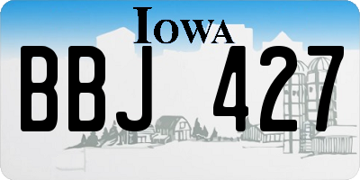 IA license plate BBJ427