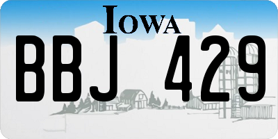 IA license plate BBJ429