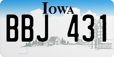IA license plate BBJ431