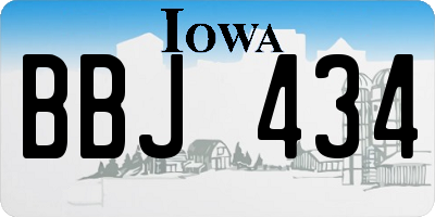 IA license plate BBJ434