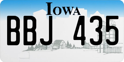 IA license plate BBJ435