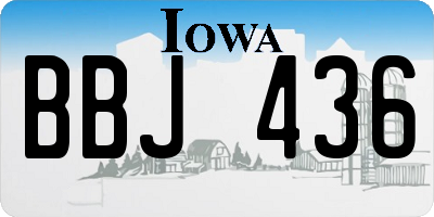 IA license plate BBJ436