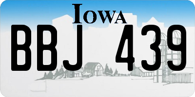 IA license plate BBJ439