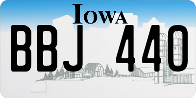 IA license plate BBJ440