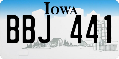 IA license plate BBJ441