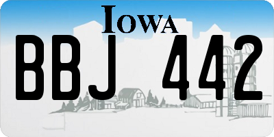 IA license plate BBJ442