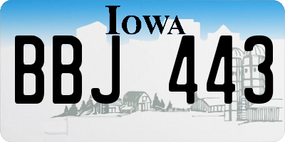 IA license plate BBJ443