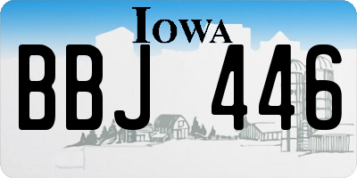 IA license plate BBJ446