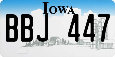 IA license plate BBJ447