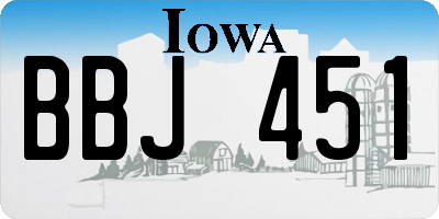 IA license plate BBJ451