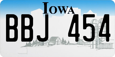 IA license plate BBJ454