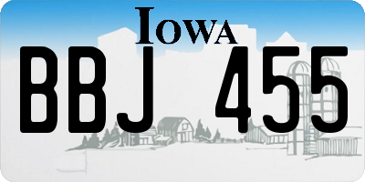 IA license plate BBJ455