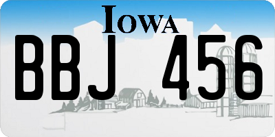IA license plate BBJ456