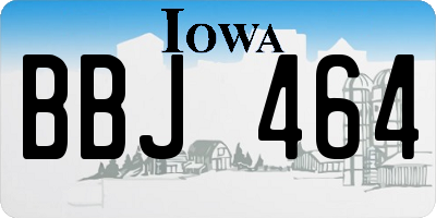 IA license plate BBJ464