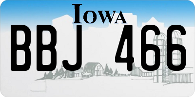 IA license plate BBJ466