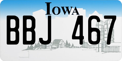 IA license plate BBJ467