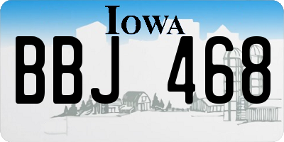 IA license plate BBJ468