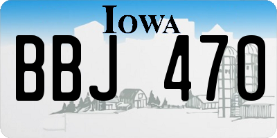 IA license plate BBJ470