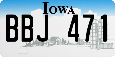 IA license plate BBJ471