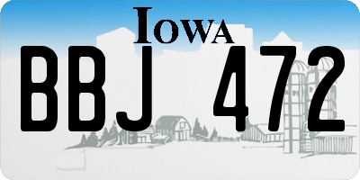 IA license plate BBJ472
