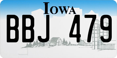 IA license plate BBJ479