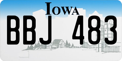 IA license plate BBJ483