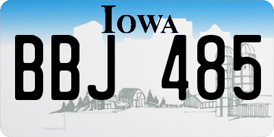 IA license plate BBJ485