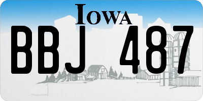 IA license plate BBJ487