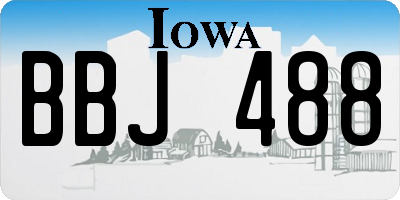 IA license plate BBJ488