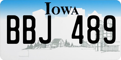 IA license plate BBJ489