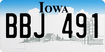 IA license plate BBJ491