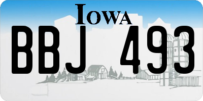 IA license plate BBJ493