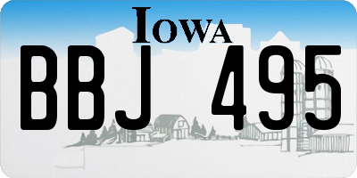 IA license plate BBJ495