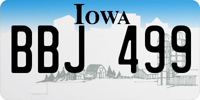 IA license plate BBJ499