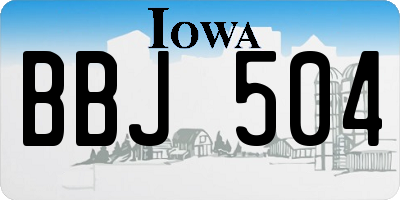 IA license plate BBJ504