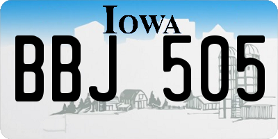 IA license plate BBJ505