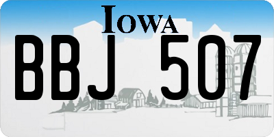 IA license plate BBJ507