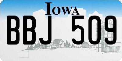 IA license plate BBJ509