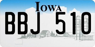 IA license plate BBJ510